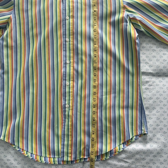 Ralph Lauren Men’s Blue and Green Casual Button Down Shirt - Picture 4 of 6